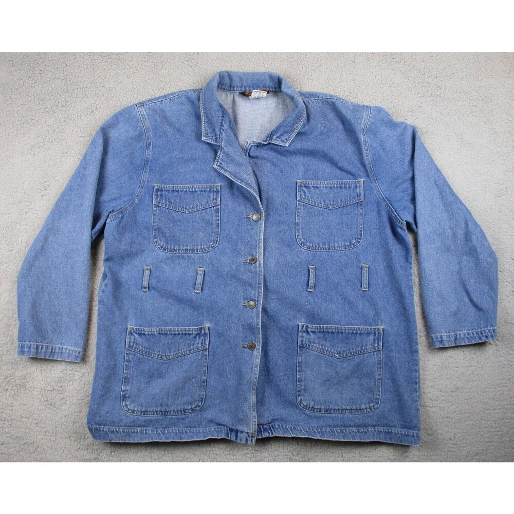 Baccini Blue Denim Jacket Women's Size 2X no belt